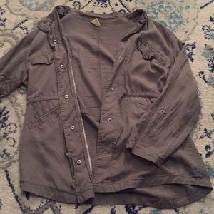 Green utility button up